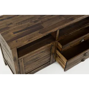 Artisan\'s Craft Rustic Farmhouse Distressed Acacia Media Console 70\"