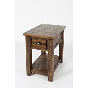 Artisan\'s Craft Rustic Farmhouse Distressed Solid Wood Chairside Table