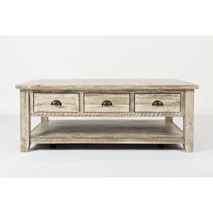 Artisan\'s Craft Rustic Farmhouse Distressed Solid Wood Coffee Table