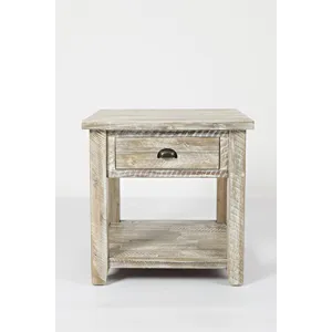 Artisan\'s Craft Rustic Farmhouse Distressed Solid Wood End Table