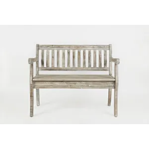 Artisan\'s Craft 42\" Rustic Farmhouse Distressed Solid Wood Storage Bench