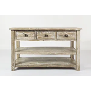Artisan\'s Craft Rustic Farmhouse Distressed Solid Wood 50\" Sofa Table