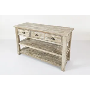 Artisan\'s Craft Rustic Farmhouse Distressed Solid Wood 50\" Sofa Table