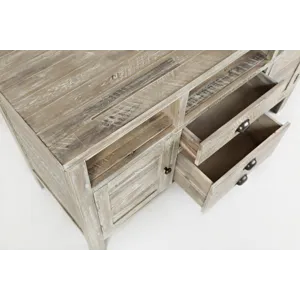 Artisan\'s Craft 50\" Rustic Farmhouse Solid Wood Distressed Media Console TV Stand