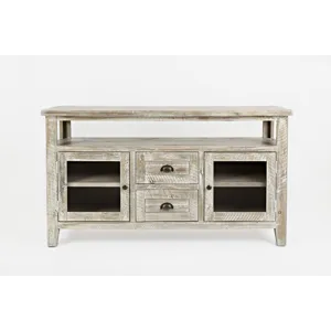 Artisan\'s Craft 70\" Rustic Farmhouse Solid Wood Distressed Media Console TV Stand