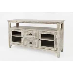 Artisan\'s Craft 70\" Rustic Farmhouse Solid Wood Distressed Media Console TV Stand