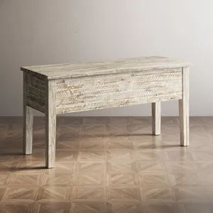 Artisan\'s Craft Rustic Farmhouse Distressed Solid Wood 5-Drawer Desk