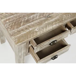 Artisan\'s Craft Rustic Farmhouse Distressed Solid Wood 5-Drawer Desk