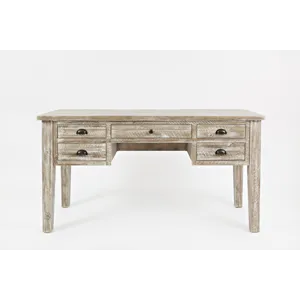 Artisan\'s Craft Rustic Farmhouse Distressed Solid Wood 5-Drawer Desk