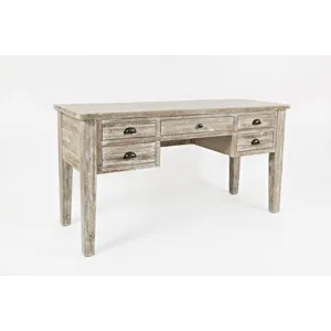 Artisan\'s Craft Rustic Farmhouse Distressed Solid Wood 5-Drawer Desk