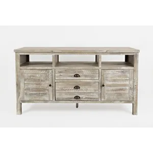 Artisan\'s Craft 60\" Rustic Farmhouse Solid Wood Distressed Media Console TV Stand