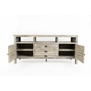 Artisan\'s Craft Rustic Farmhouse Distressed Acacia Media Console 70\"