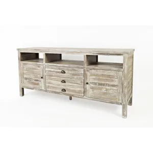 Artisan\'s Craft Rustic Farmhouse Distressed Acacia Media Console 70\"