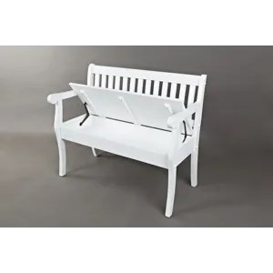 Artisan\'s Craft 42\" Rustic Farmhouse Distressed Solid Wood Storage Bench