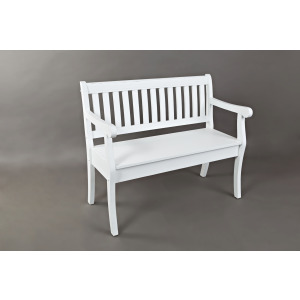 Artisan's Craft Storage Bench - Weathered White