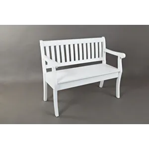 Artisan's Craft Storage Bench - Weathered White