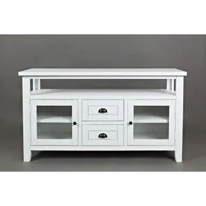 Artisan\'s Craft 70\" Rustic Farmhouse Solid Wood Distressed Media Console TV Stand