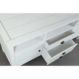 Artisan\'s Craft 60\" Rustic Farmhouse Solid Wood Distressed Media Console TV Stand