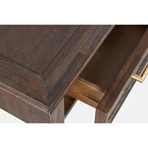 Gramercy Mid-Century Modern Chevron Three Drawer USB Charging Desk