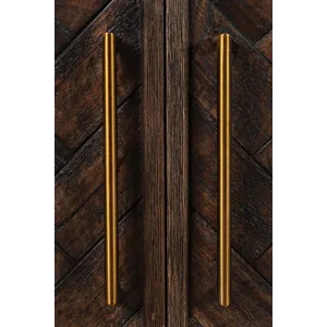 Gramercy Mid-Century Modern Chevron Four Door 79\" Accent Cabinet