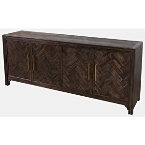 Gramercy 4 Door Accent Cabinet - Dark Chevron