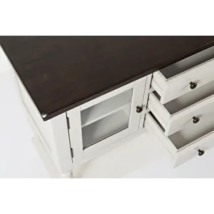 Orchard Park Farmhouse Solid Rubberwood Storage Cabinet Server