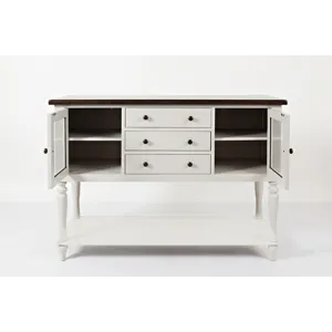 Orchard Park Farmhouse Solid Rubberwood Storage Cabinet Server