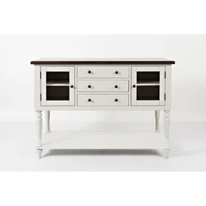 Orchard Park Farmhouse Solid Rubberwood Storage Cabinet Server