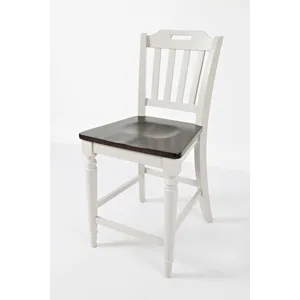 Orchard Park Solid Rubberwood 60\" Seven-Piece Farmhouse Counter Height Dining Set