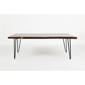 Nature\'s Edge 50\'\' Modern Solid Wood Live Edge Coffee Table