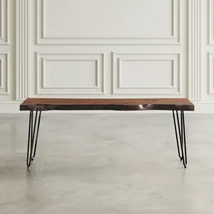 Nature\'s Edge 48\'\' Modern Solid Wood Live Edge Bench