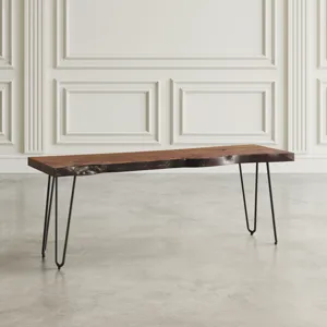 Nature\'s Edge 48\'\' Modern Solid Wood Live Edge Bench