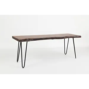 Nature\'s Edge 48\'\' Modern Solid Wood Live Edge Bench
