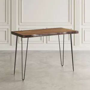 Nature\'s Edge 52\'\' Modern Solid Wood Live Edge Counter Height Dining Table