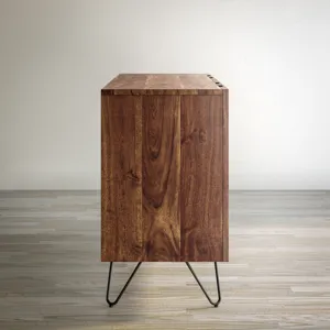 Nature\'s Edge Solid Wood 54-Inch Modern Server Storage Cabinet