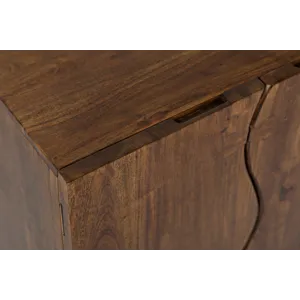 Nature\'s Edge Solid Wood 54-Inch Modern Server Storage Cabinet