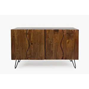 Nature\'s Edge Solid Wood 54-Inch Modern Server Storage Cabinet