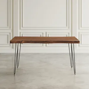 Nature\'s Edge 60\" Solid Wood Modern Live Edge Dining Table