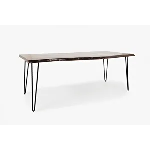 Nature\'s Edge Solid Acacia 79\" Modern Live Edge Dining Table