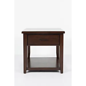 Twin Cities Contemporary Brown End Table