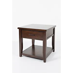 Twin Cities Contemporary Brown End Table