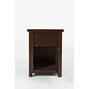 Twin Cities Contemporary Brown Chairside Table