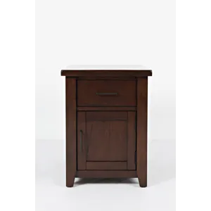 Twin Cities Contemporary Brown Chairside Table