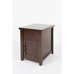 Twin Cities Contemporary Brown Chairside Table