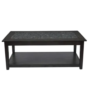 Baroque 48\" Coffee Table With Mosaic Tile Inlay