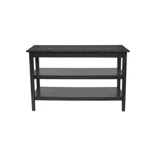 Baroque Sofa 48\" Sofa Table With Mosaic Tile Inlay