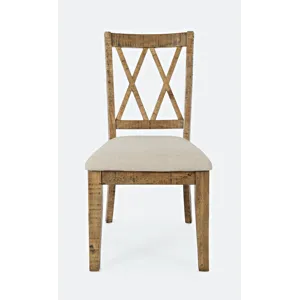 Telluride Rustic Farmhouse Solid Wood Dining Chair(Set Of 2)