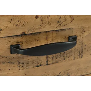 Telluride Rustic Farmhouse Solid Wood Sideboard Buffet Hutch With LED Lights