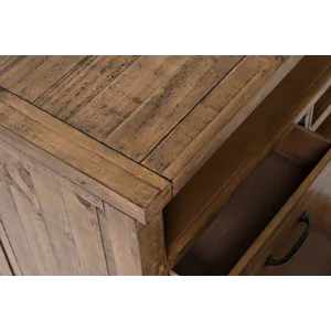 Telluride Rustic Farmhouse Solid Wood Entertainment Center With 70\" TV Console