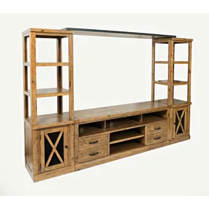 Telluride Rustic Farmhouse Solid Wood 70\'\' TV Console Stand